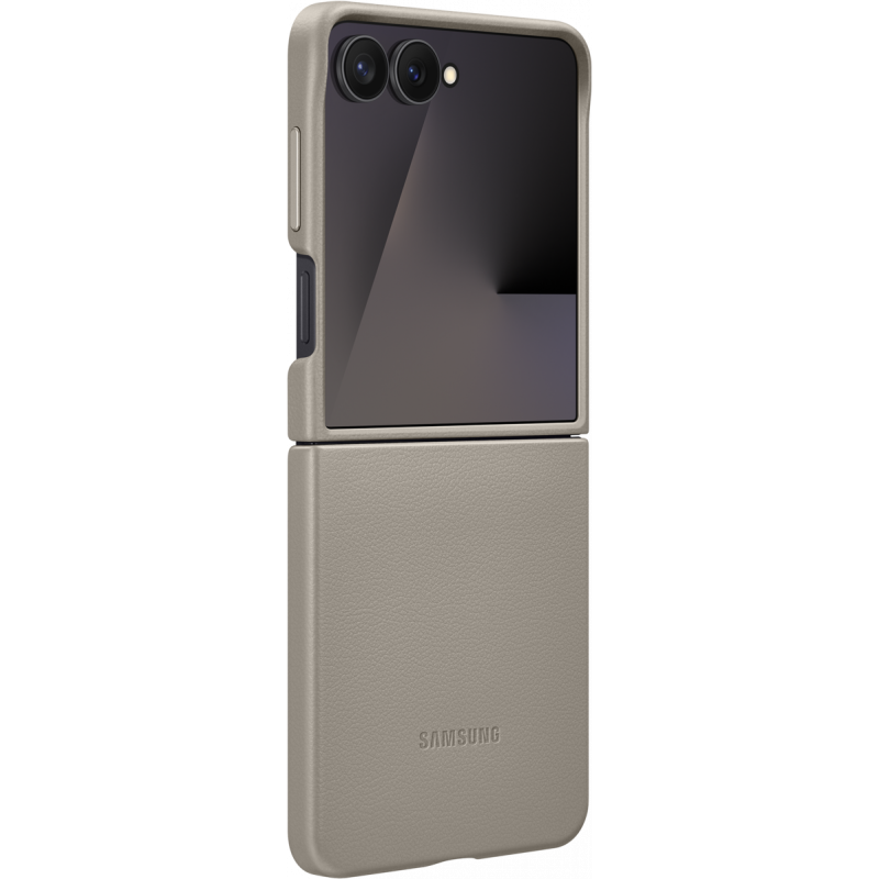 Usnjena maska Kindsuit za Samsung Galaxy Z Flip7 Taupe EF-VF766PJEGWW