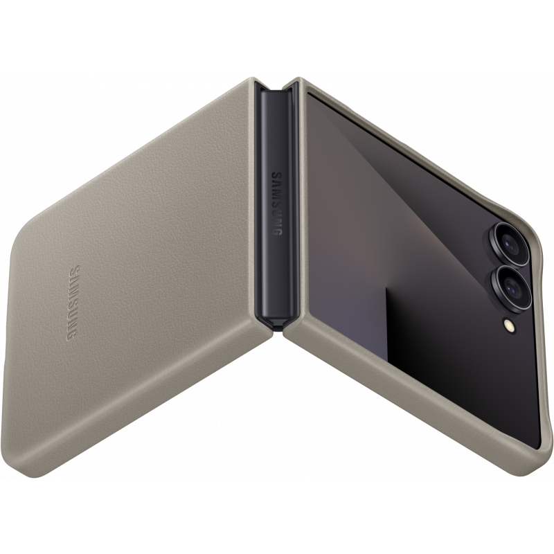 Usnjena maska Kindsuit za Samsung Galaxy Z Flip7 Taupe EF-VF766PJEGWW