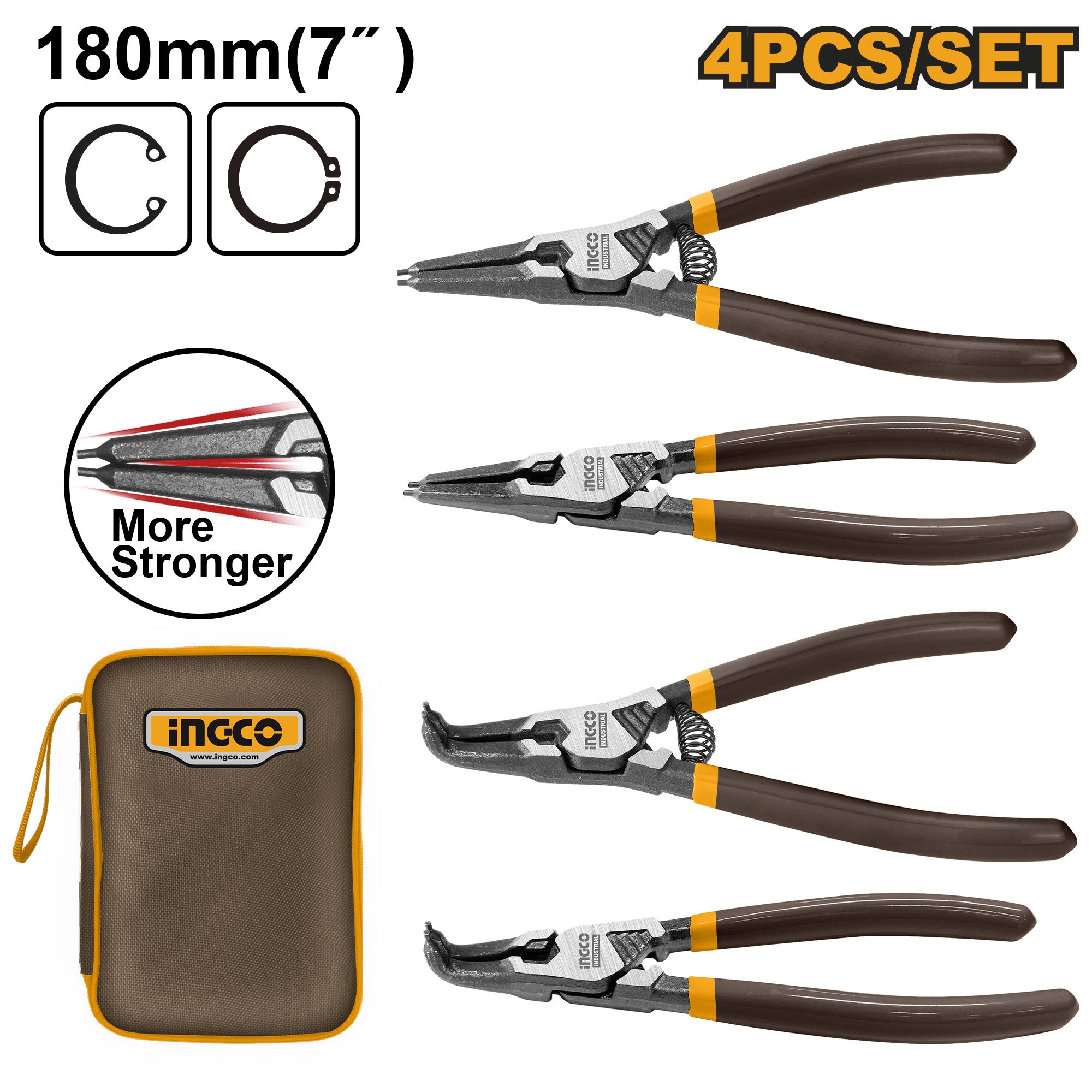 Kliješta seger 4kom set 7"/180mm HCCPS26180