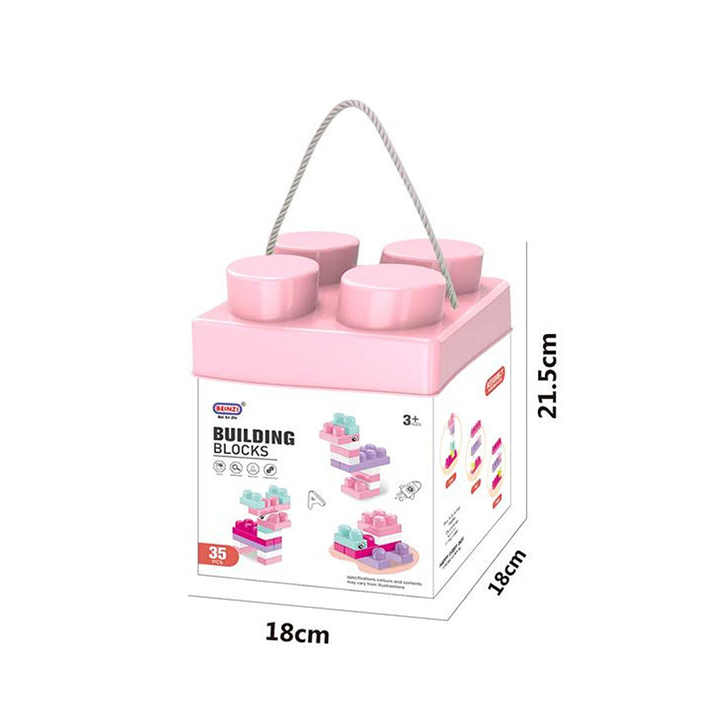 Kocke Building Blocks Roza Medium – 35 kom