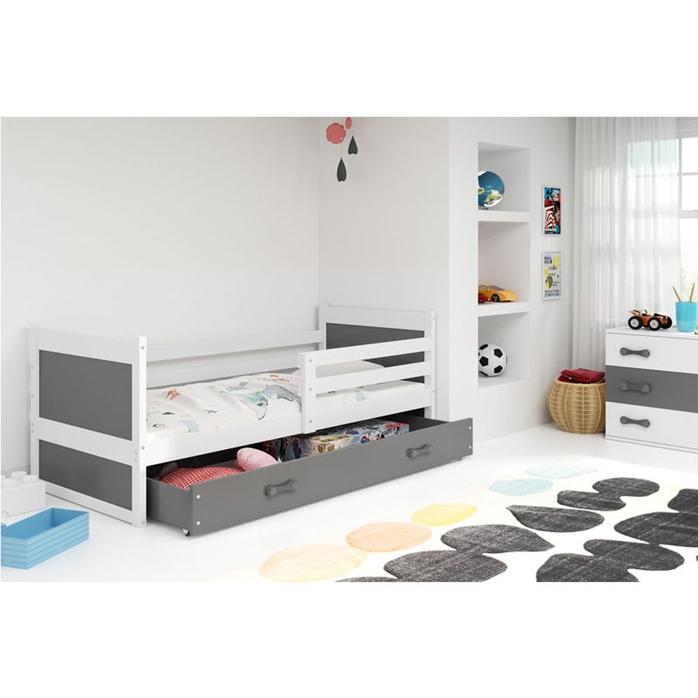 Krevet BMS Rico + ladica 190x80 cm, BIA grafit