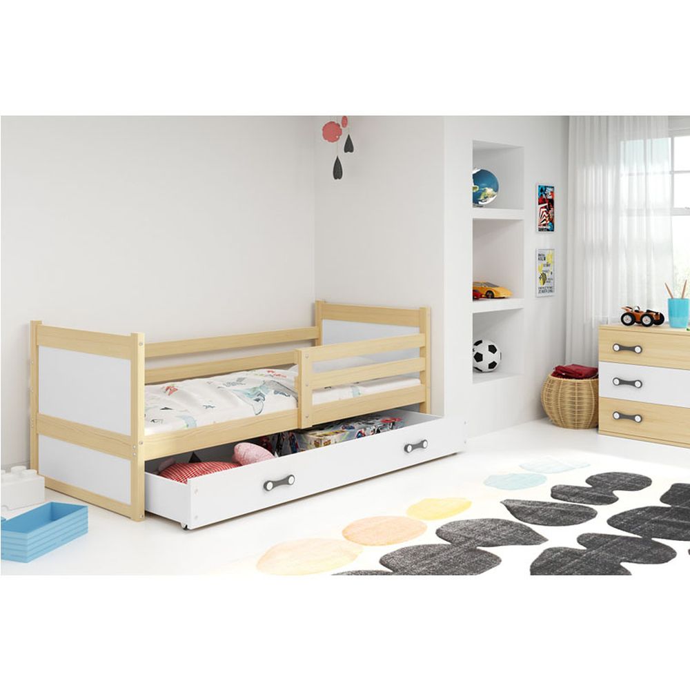 Krevet BMS Rico + ladica 190x80 cm, PINE bijela