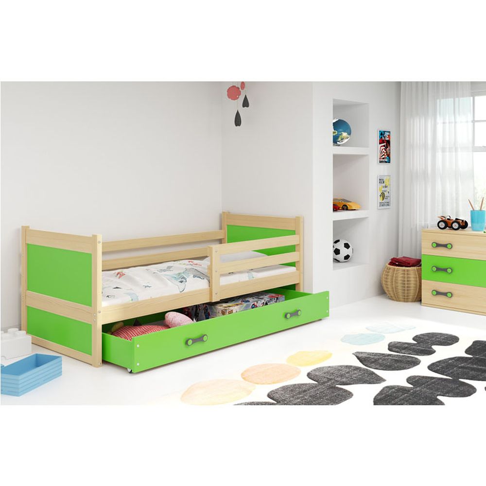 Krevet BMS Rico + ladica 190x80 cm, PINE zelena