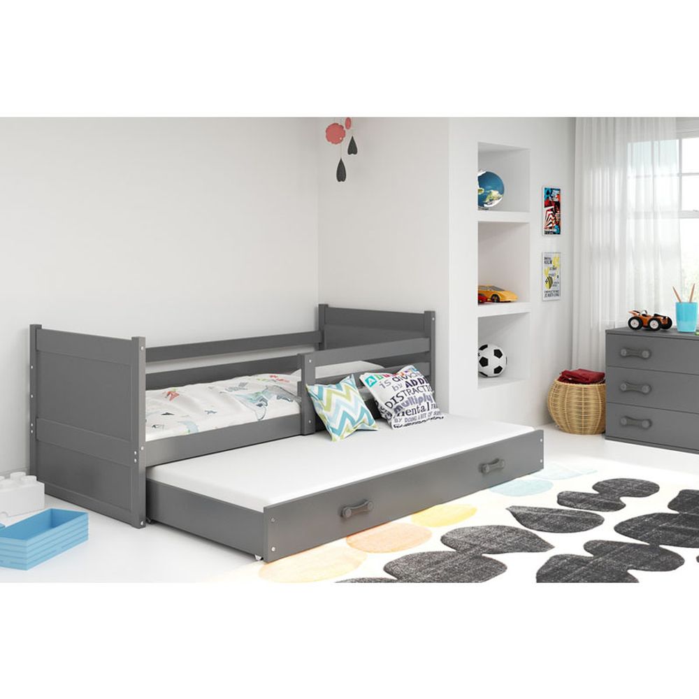 Krevet BMS Rico za 2 osobe 200x90 cm, GRF grafit