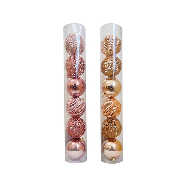 Kuglice rose gold, champagne gold veličine 8 centimetara Rose Gold