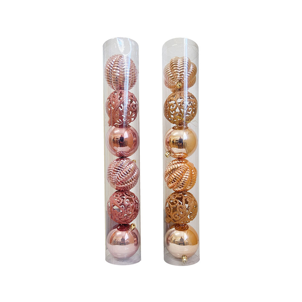 Kuglice rose gold, champagne gold veličine 8 centimetara Rose Gold