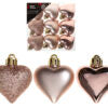 Kuglice za bor, UKRAS Srca Rose Gold 9/1