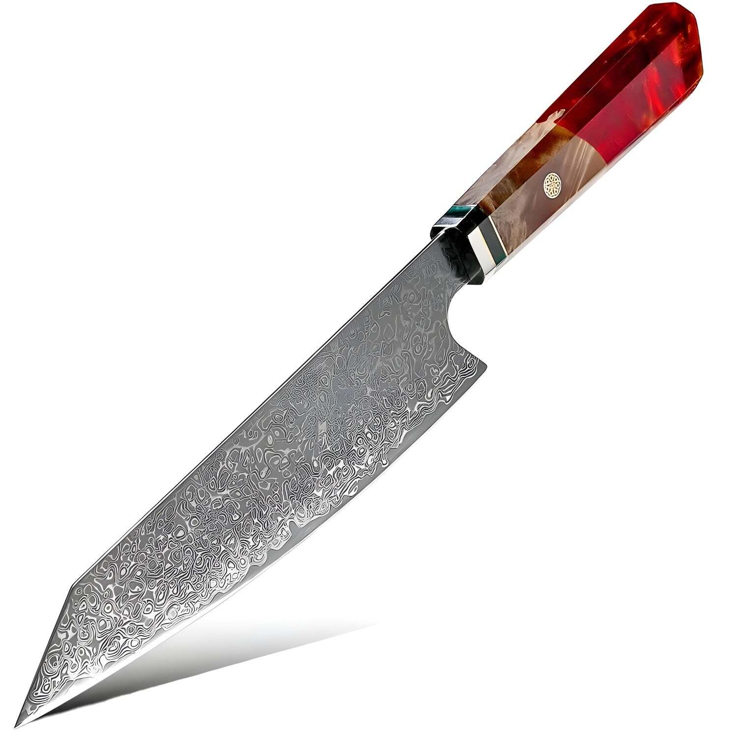 Damaskasti kuhinjski nož KU-20019 - Chef / Crvena / 33,8cm KP20019