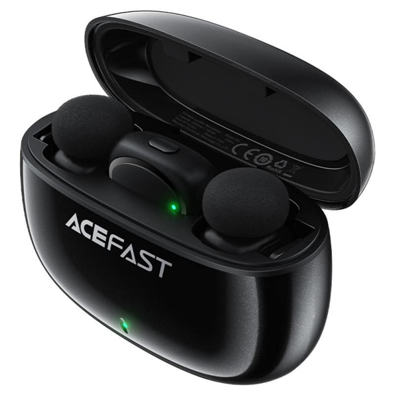 Brezžični mikrofon Acefast R2 USB-C 2 kosi - črn