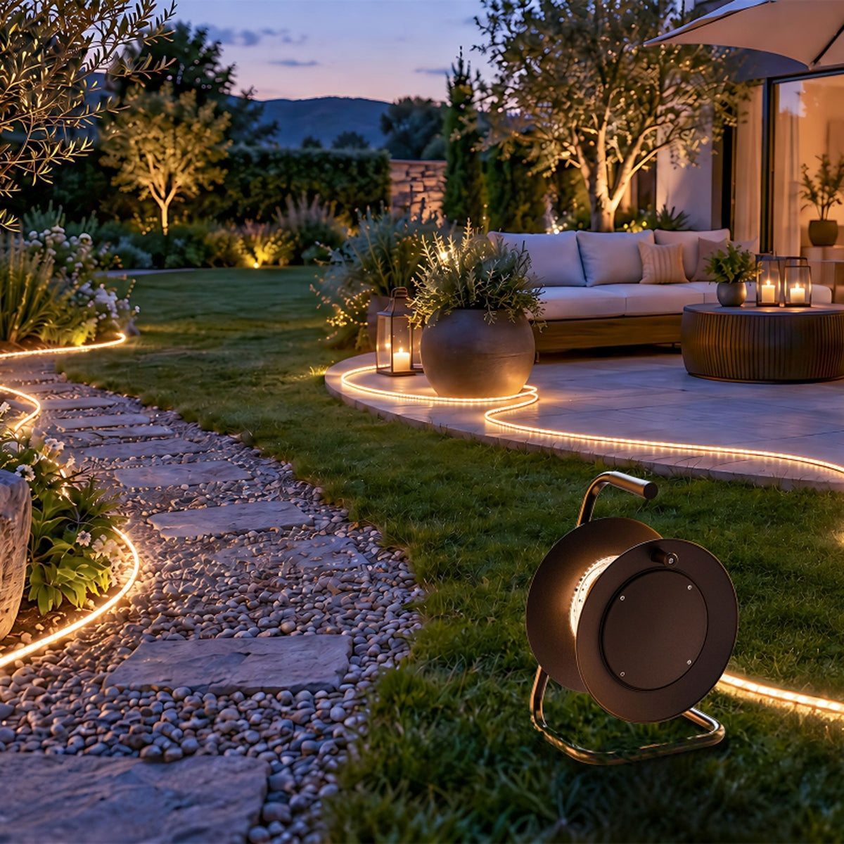 LED motalica 2835 230V 120LED 8W/m 600lm/m NW 8mm IP65 25met