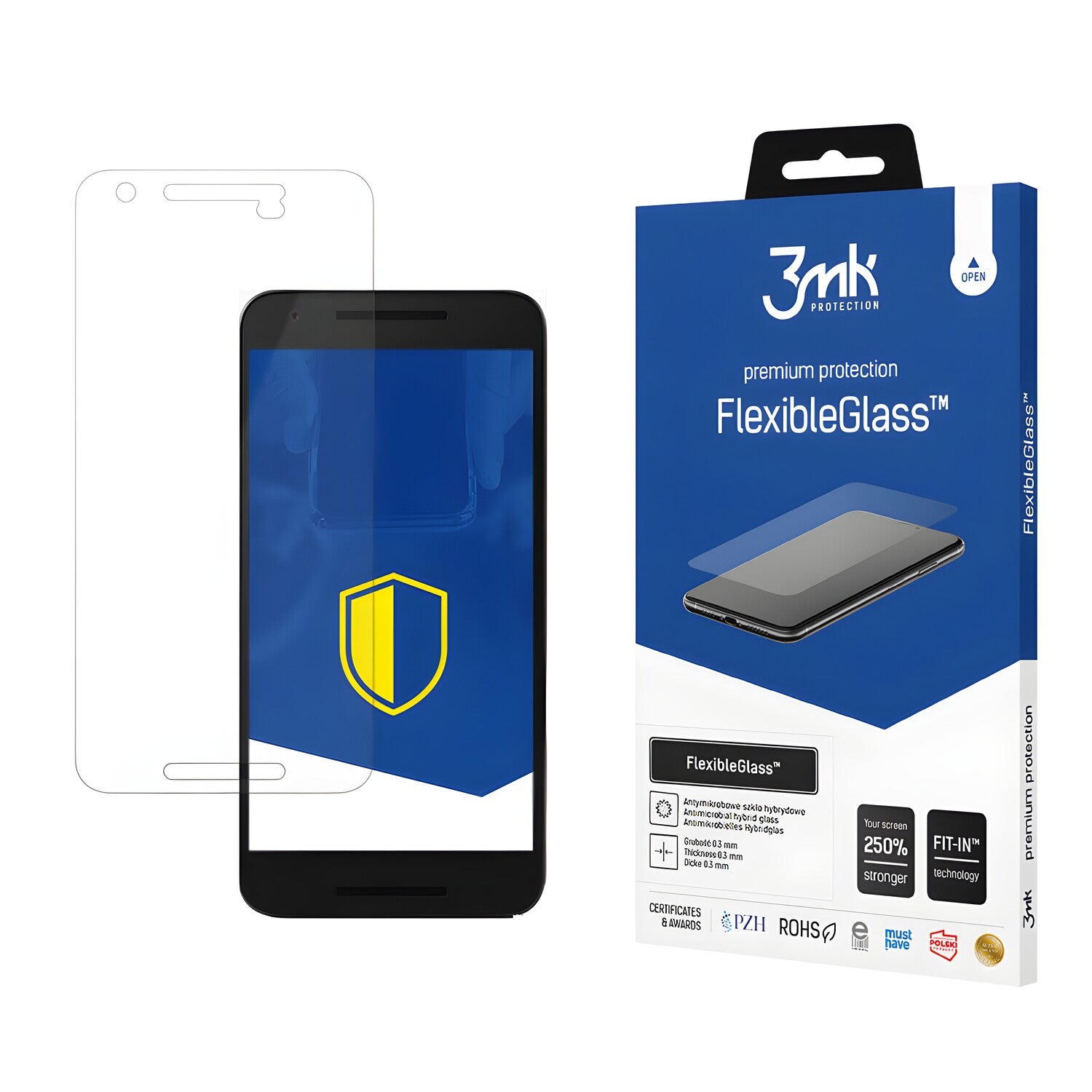 Zaštitno hibridno staklo 3mk FlexibleGlass za LG Nexus 5x - Prozirna KP22652