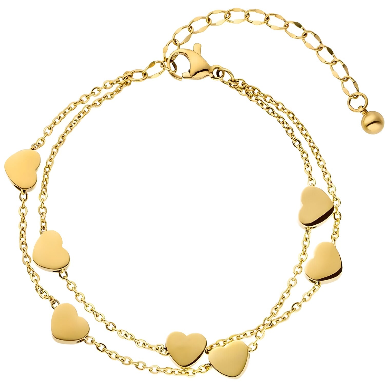 Narukvica LO-34175 Heart - Zlatna KP34175