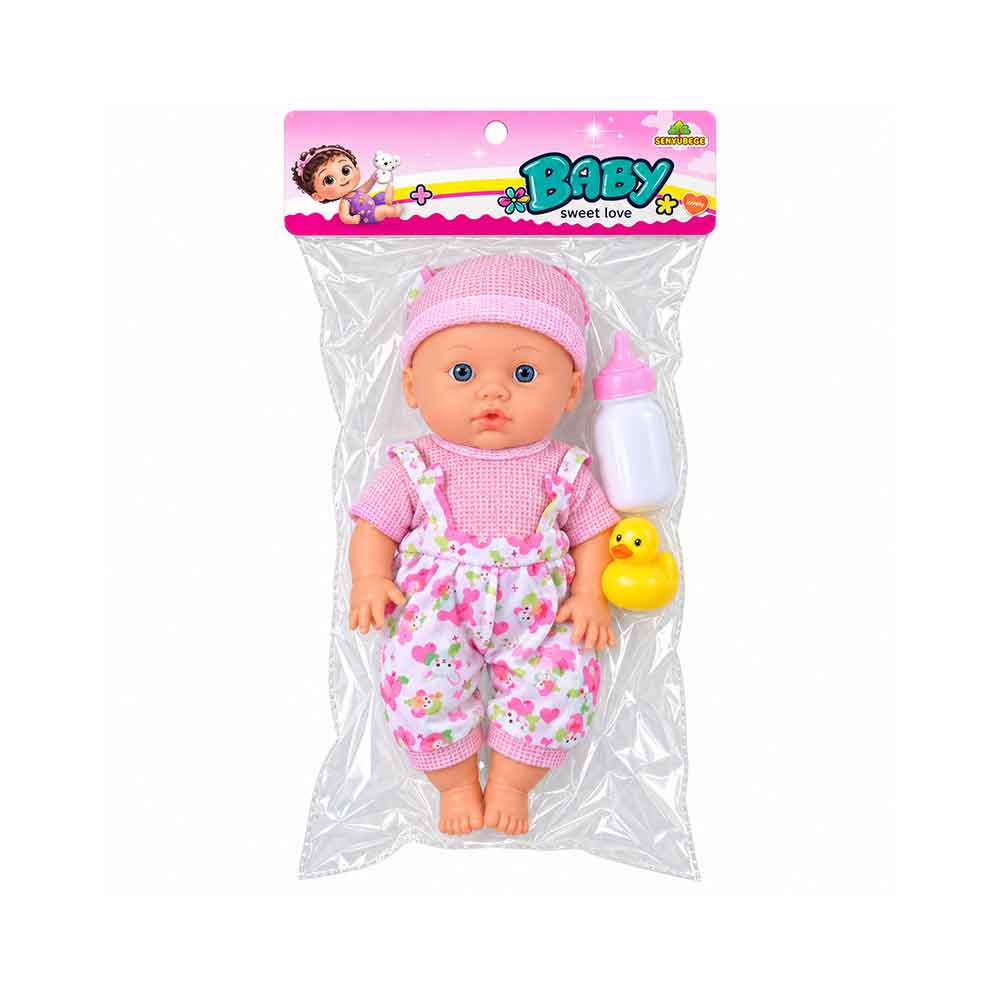 Lutka Beba na baterije 34cm sa flašicom i patkicom - Baby Sweet Love Model 03