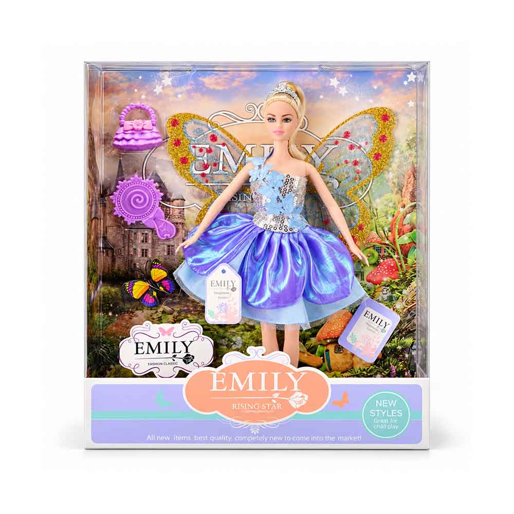 Lutka Vila Emily sa krilima i dodacima - Lux Vila 32cm Šarena