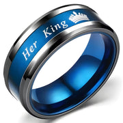 Prsten My King - Crna / Plava / 52mm KP32089