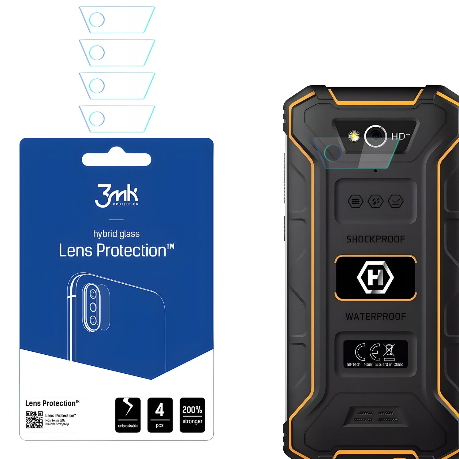 4x Staklo za kameru 3mk za MyPhone Hammer Energy 2 - Prozirna KP22583