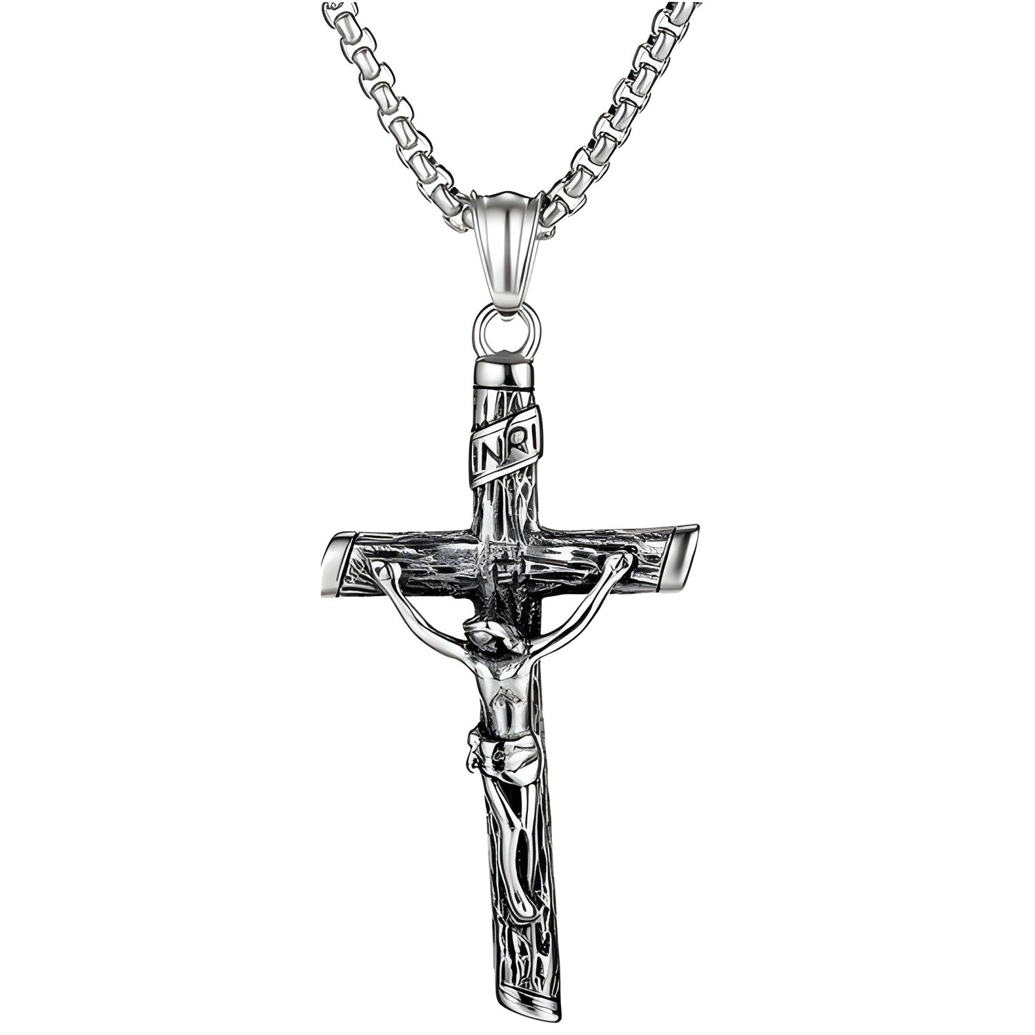 Ogrlica Inri - Srebrna KP22839