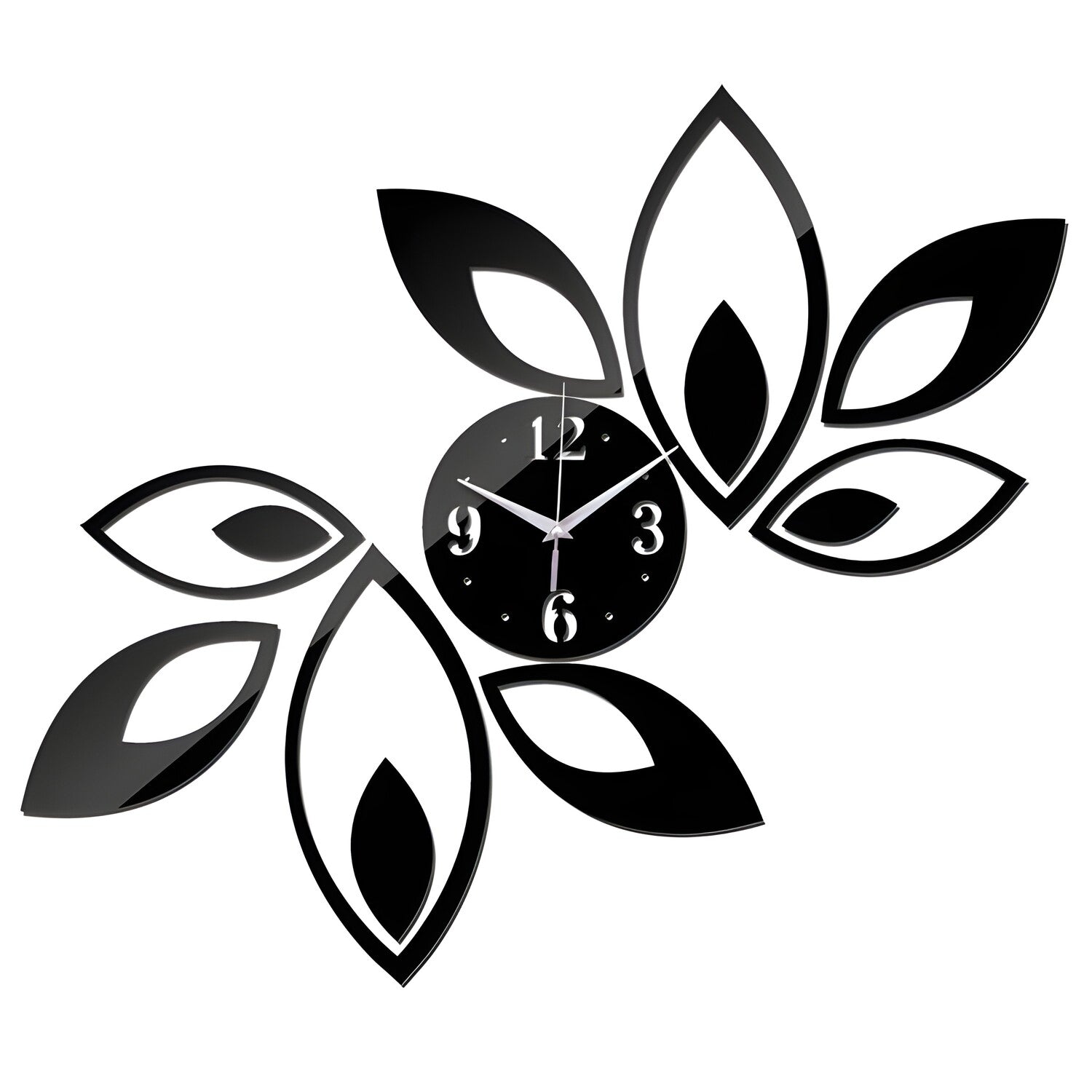 Zidni samoljepljivi sat FE-24074 - Crna KP24074