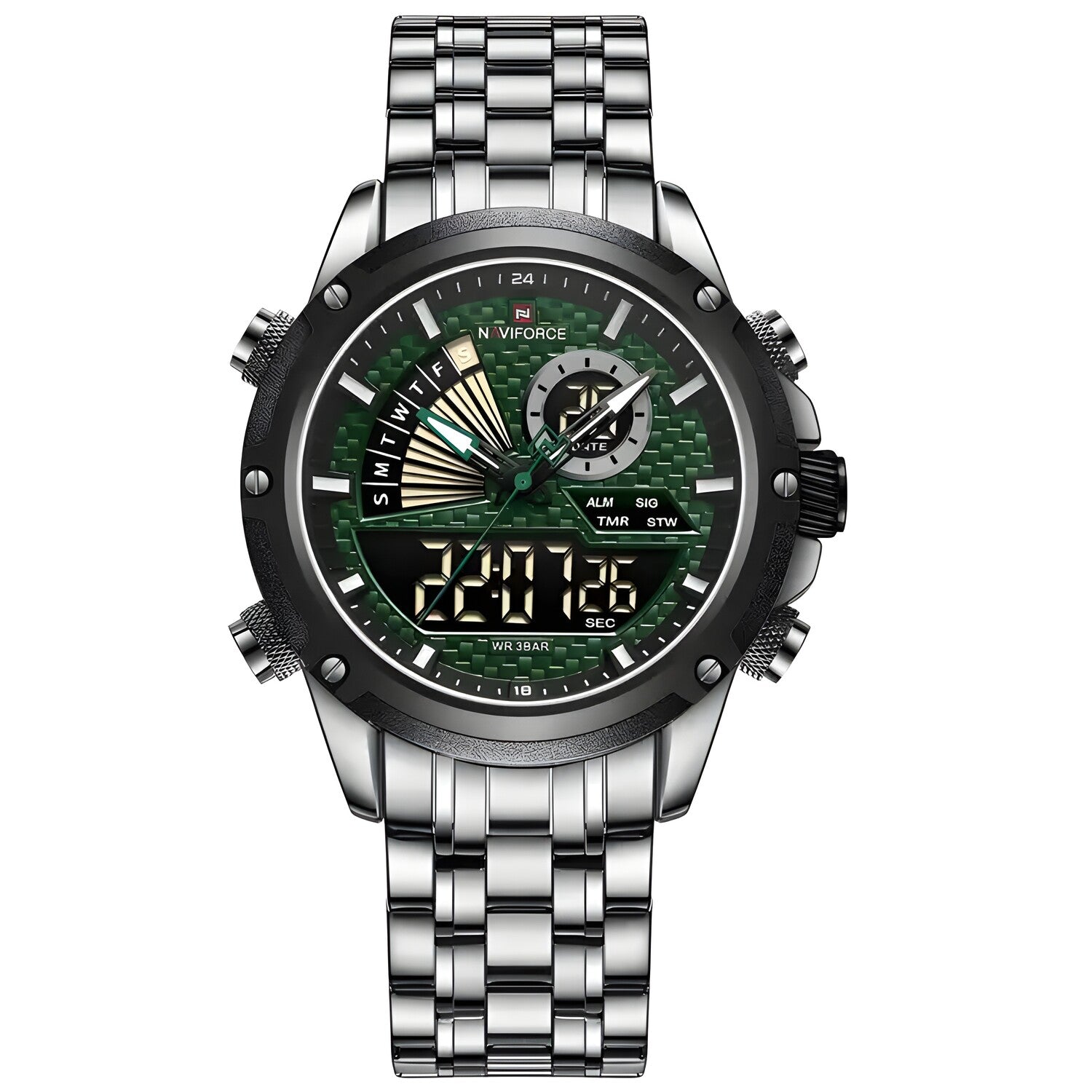 Sat NAVIFORCE RI-29602 - Srebrna / Crna / Zelena KP29602