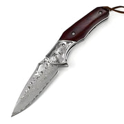 Damaskovski vanjski sklopivi nož NO-31698 - Smeđa KP31698