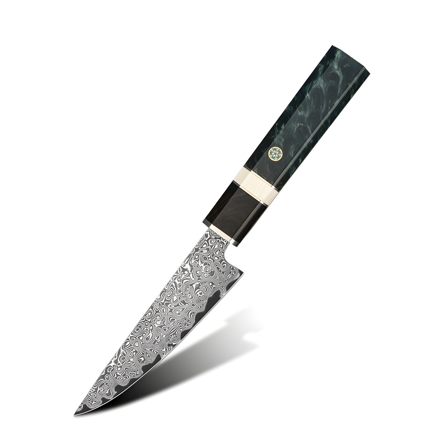 Damasku kuhinjski nož ZE-37473 - Paring / Zelena / Crna KP37473