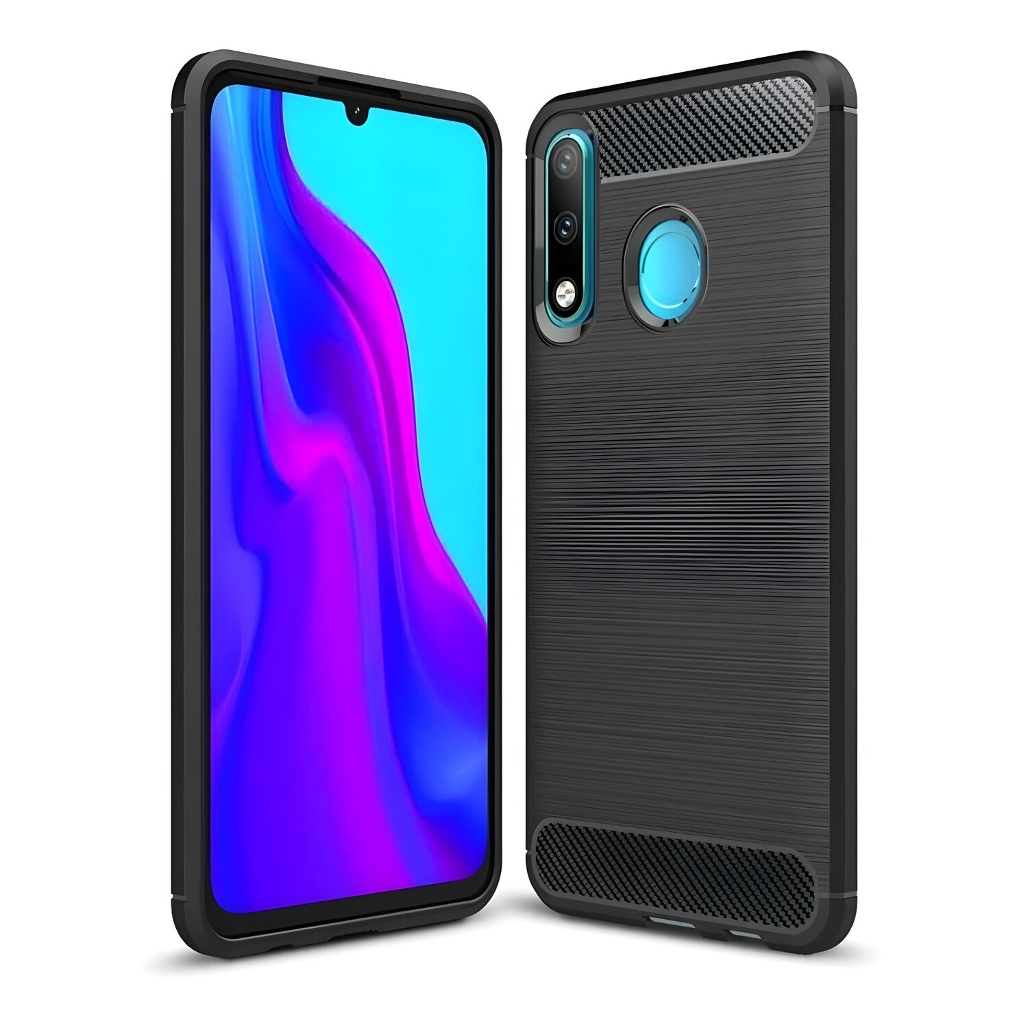 Futrola Carbon Shield TPU za Huawei P30 Lite - Crna KP9468