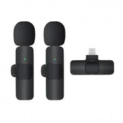 Techsuit - (2 kom) Lavalier Bežični mikrofoni - s prijemnikom- Lightning Konektor za iPhone Plug & Play- kopča za ovratnik