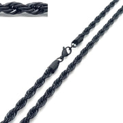 Muška Ogrlica - Crna / 55cm / 6mm KP34717