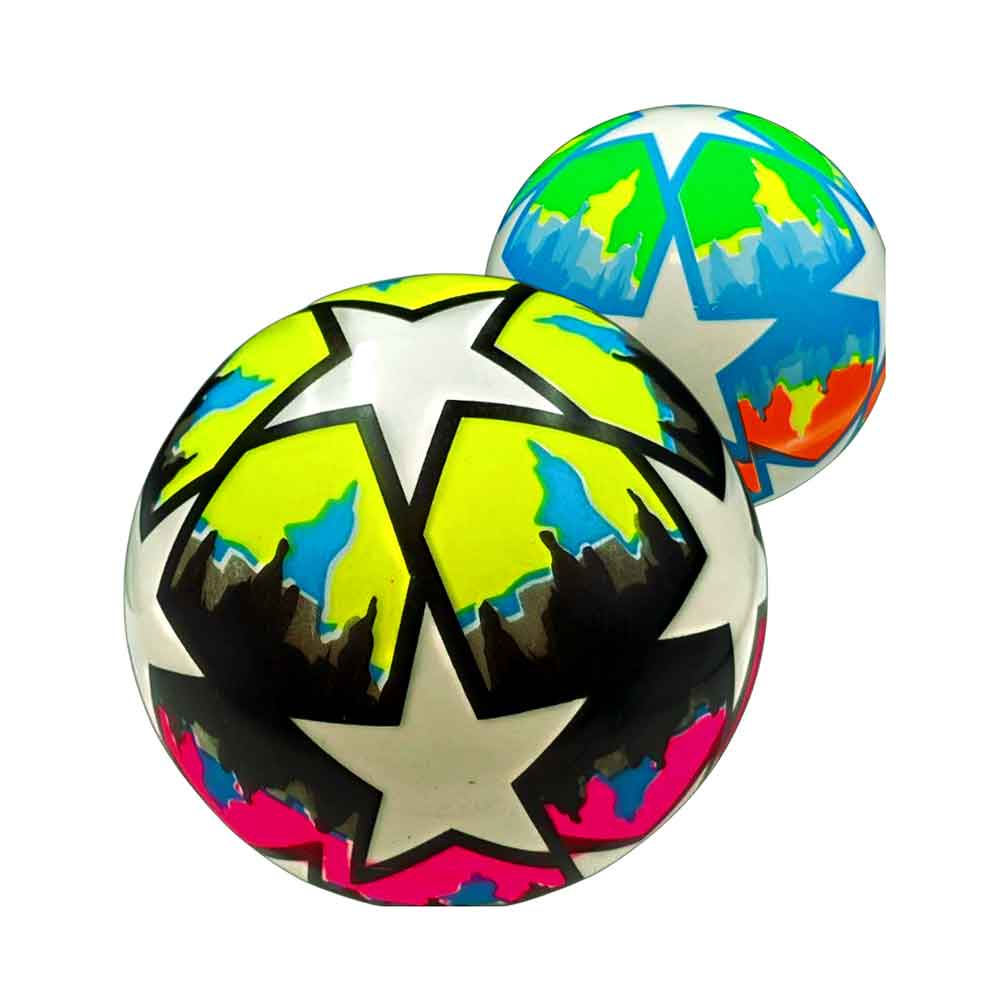 Plastična lopta Neon Stars 230 mm – za igru na plaži i otvorenom Svijetla