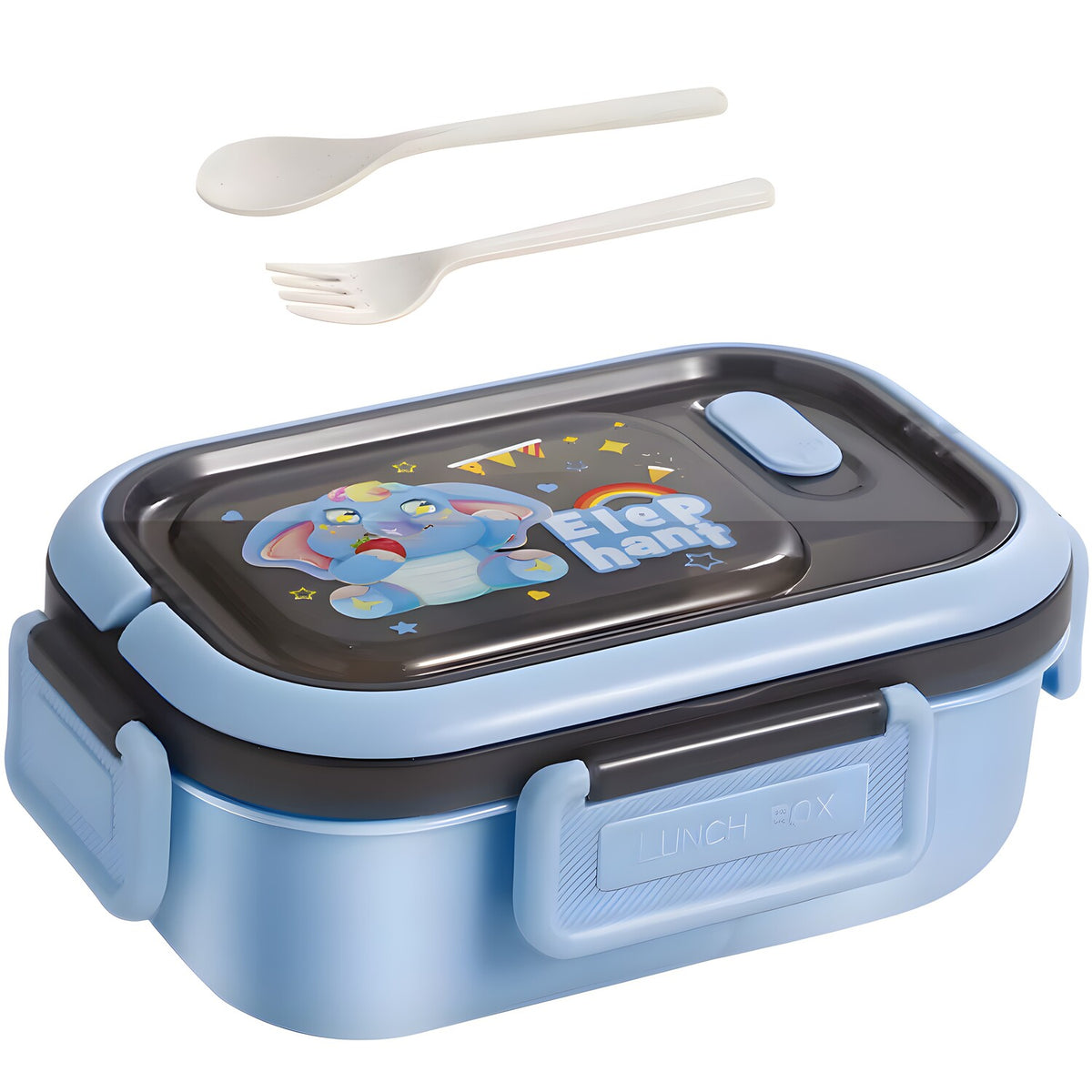 Lunchbox s pregradama i priborom - Plava / Slonić KP39101