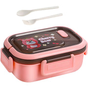 Lunchbox s pregradama i priborom - Ružičasta / Medvjedić KP39098