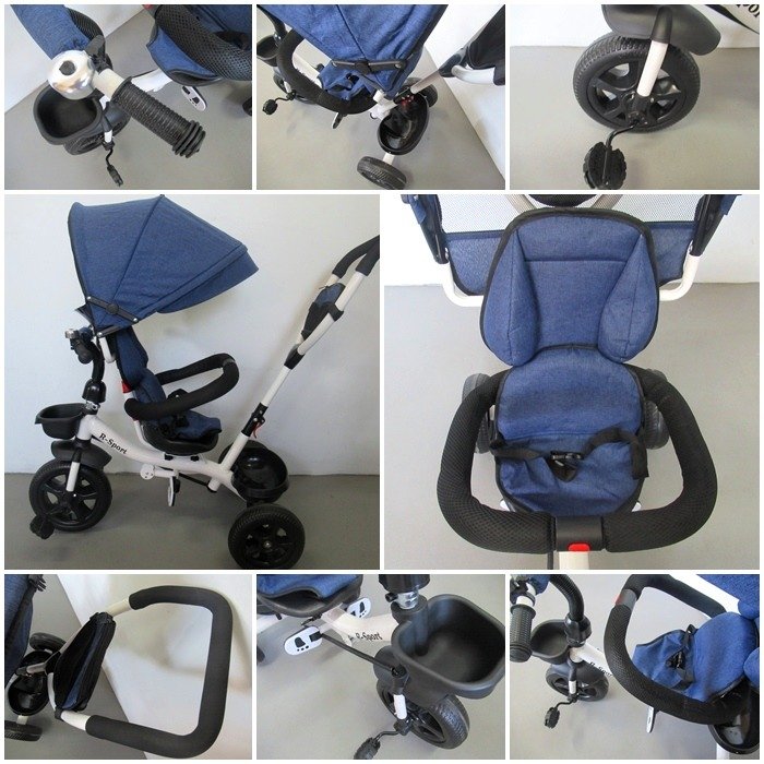 Tricikl "T4 Max" 4u1 - tamno plavi