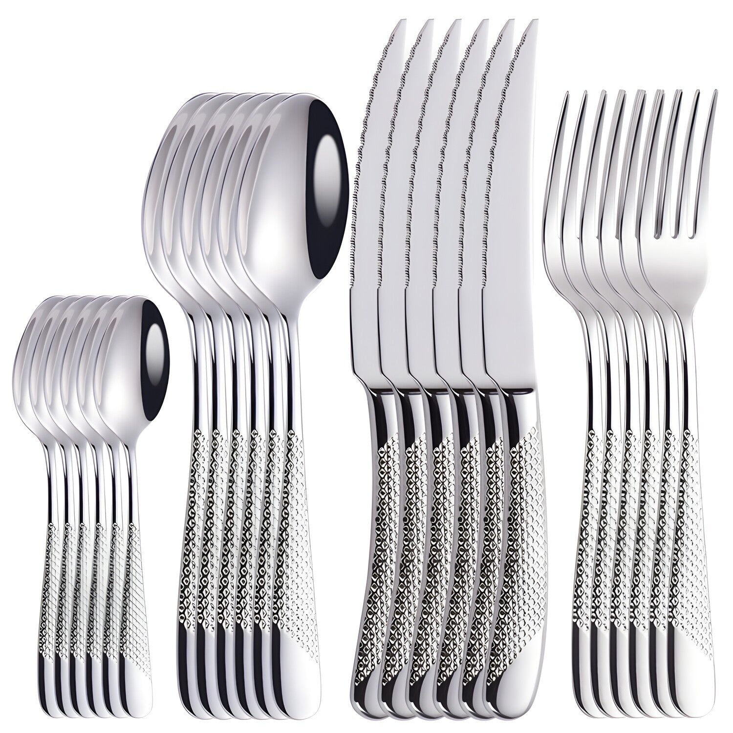 24-dijelni set pribora LU-26409 - Srebrna KP26409
