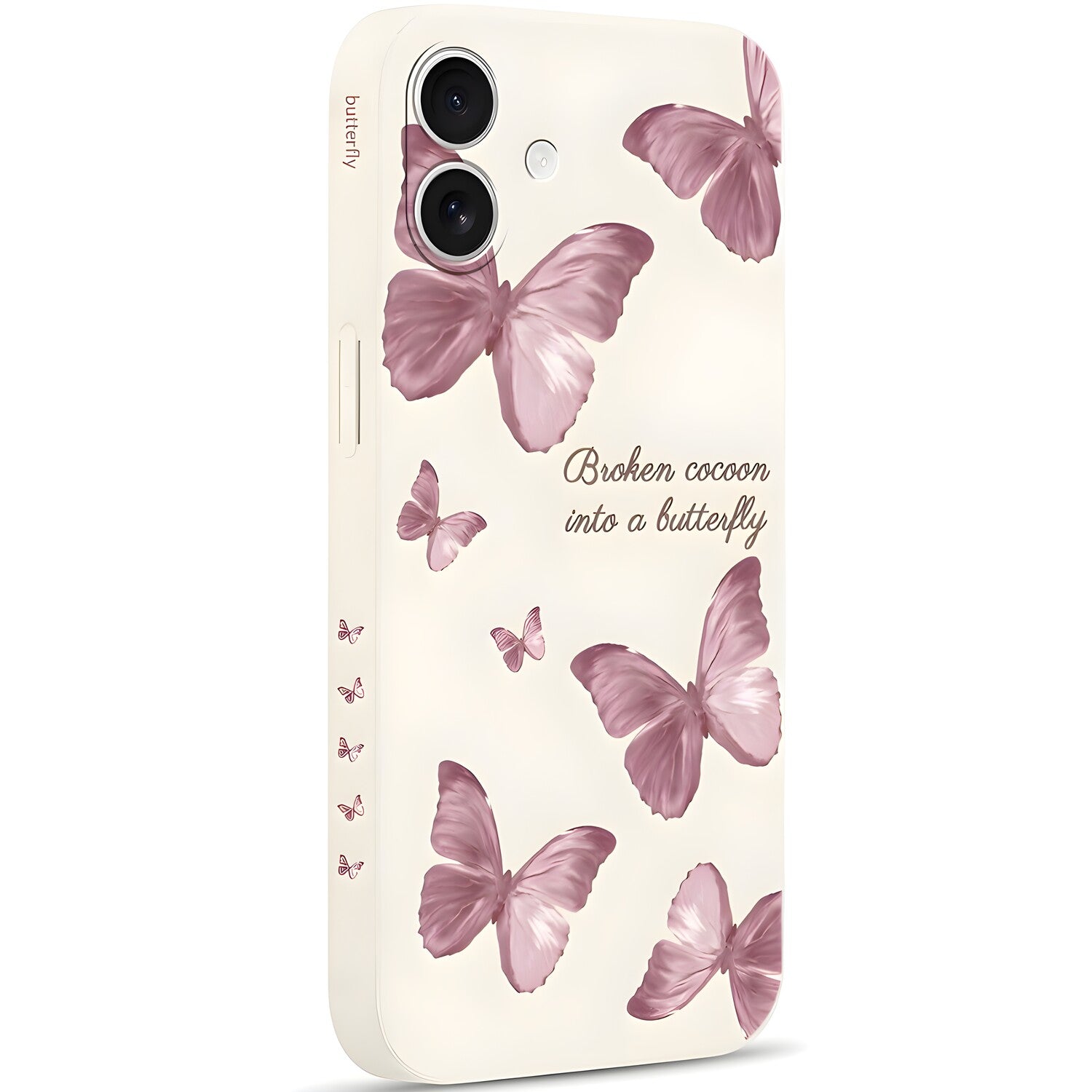 Pnakqil zaštitna futrola Butterfly za Apple iPhone 17 Pro Max - Bež KP39899