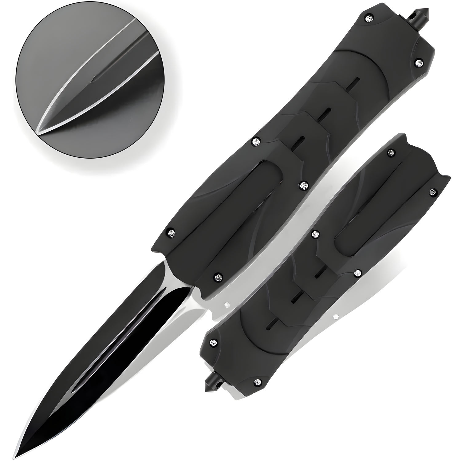 Outdoorovski opružni nož SL - 40333 - Crna KP40333
