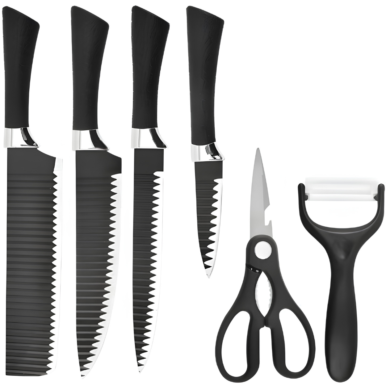 Set kuhinjskih noževa YT - 40865 - Crna KP40865