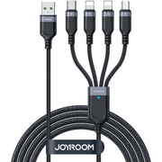 Kabel za punjenje Joyroom 4u1 USB - A / 2x Lightning / USB - C / micro USB - Crna / 1.2m KP41453