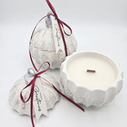 Svijeća Christmas Bauble Glitter - Bijela / Srebrna / Zimsko Čudo KP41603