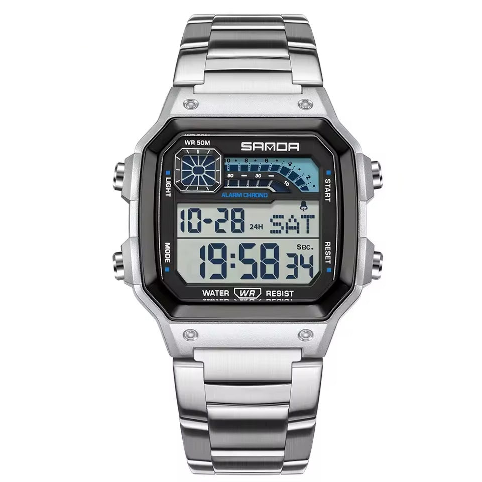 Digitalni sat SANDA BI-41800 - Srebrni / Crni KP41800