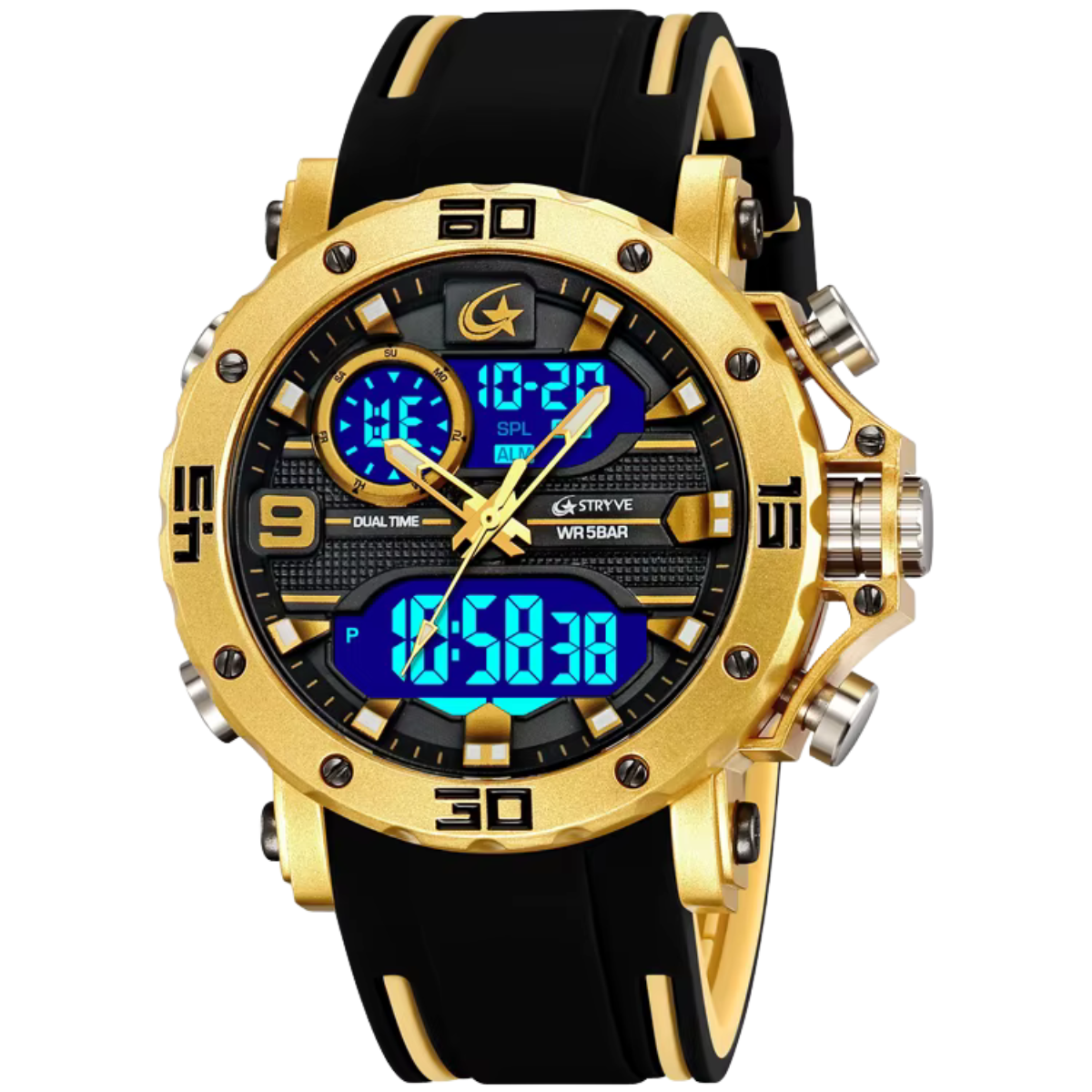 Sat STRYVE BW-42041 - Crni / Zlatni KP42041