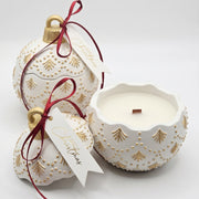Svijeća Christmas Bauble Enchanted MINI - Bijela / Zlatna / Zimska Čarolija KP42143