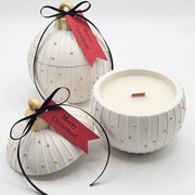 Svijeća Christmas Bauble Charming - Bijela / Zlatna / Zimska Čarolija KP42147