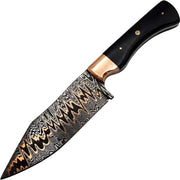 Damaščanski outdoor nož PW-42171 - Smeđi / Zlatni KP42171