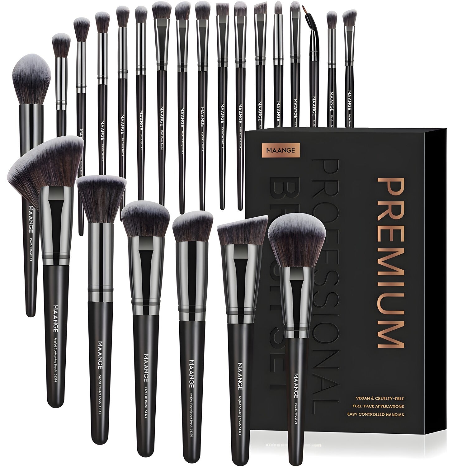 Set kistova za šminkanje - crna / 25kom KP40021