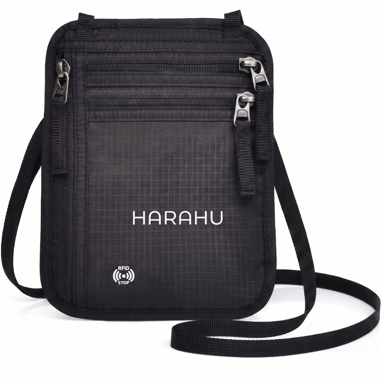 Muška Crossbody Torba s RFID HARAHU Venture - Crna KP40357