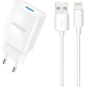 Punjač Dudao A4EU USB - A 2,1A 10W s Lightning kabelom - Bijela KP41392