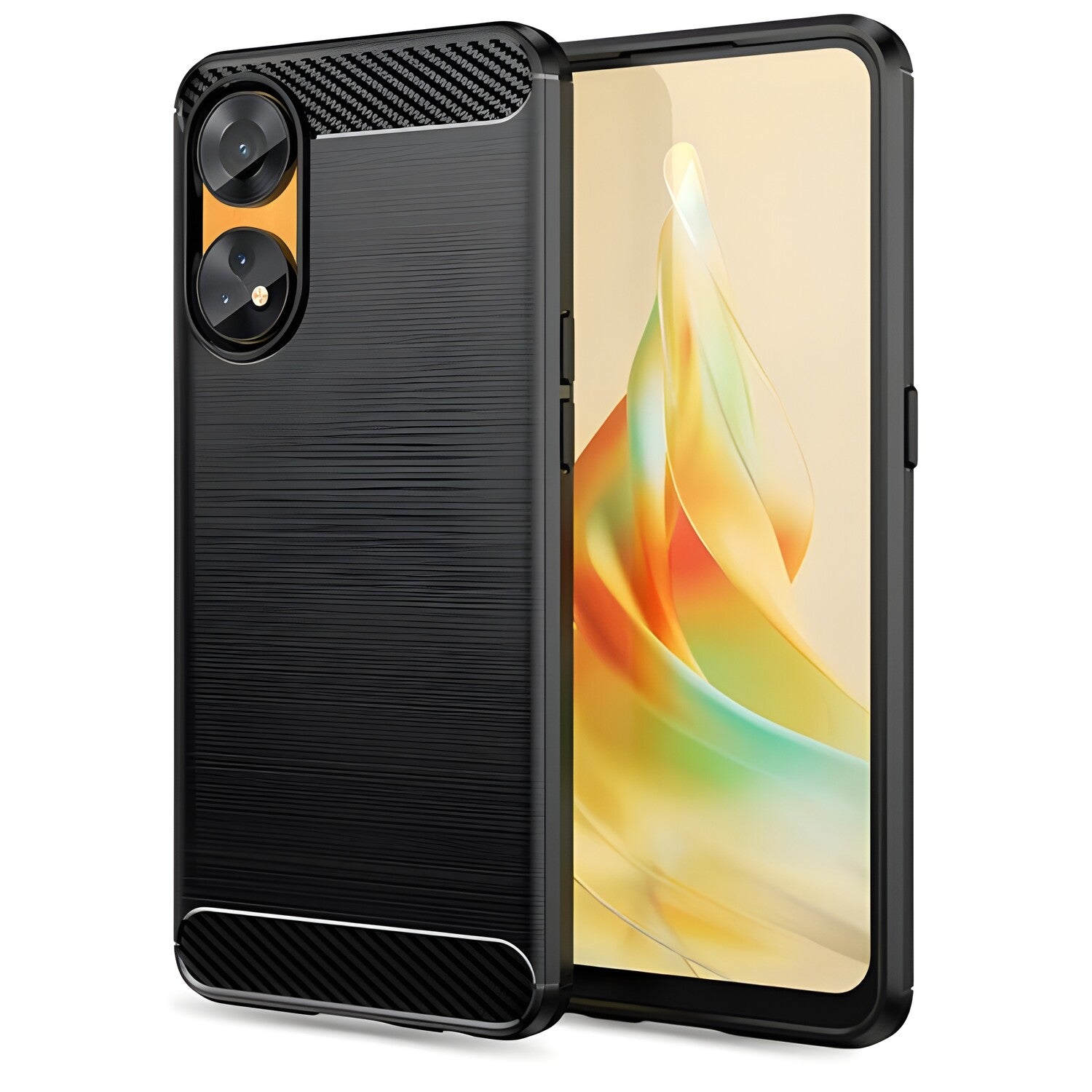 Futrola Carbon Shield TPU za Oppo Reno8 T 4G - Crna KP29577