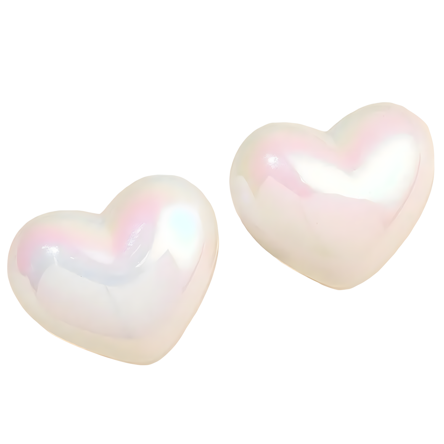 Naušnice AD-33381 - Heart/Bijela KP33381