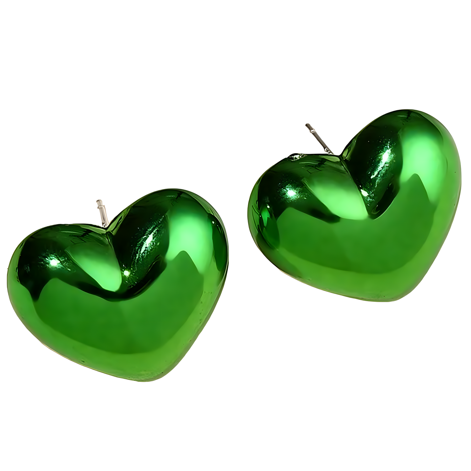 Naušnice AD-33378 - Heart/Zelena KP33378