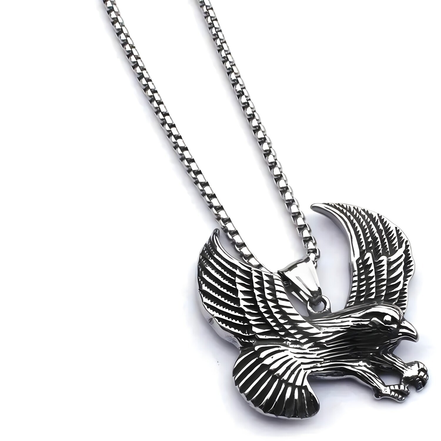 Ogrlica Eagle - Srebrna KP33484